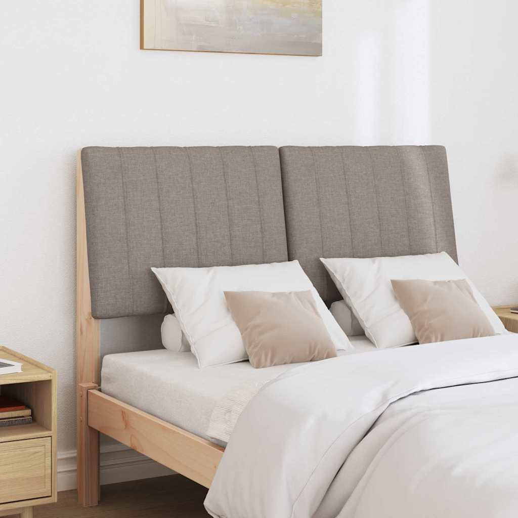 Gepolstertes Kopfteil Taupe 120 cm Massives Kiefernholz