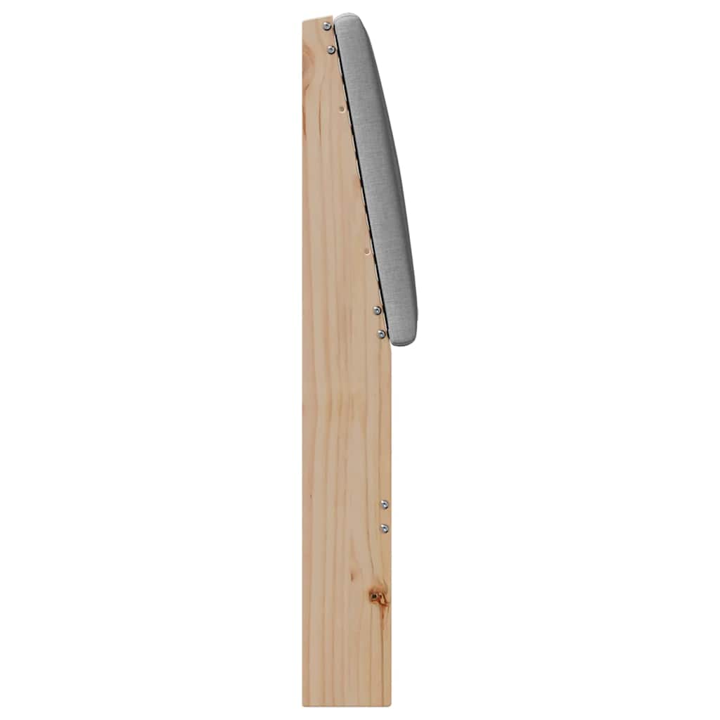 Gepolstertes Kopfteil Hellgrau 100 cm Massives Kiefernholz
