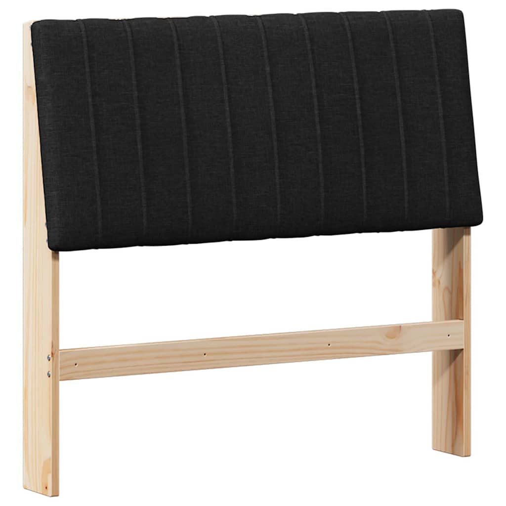 Gepolstertes Kopfteil Schwarz 100 cm Massives Kiefernholz