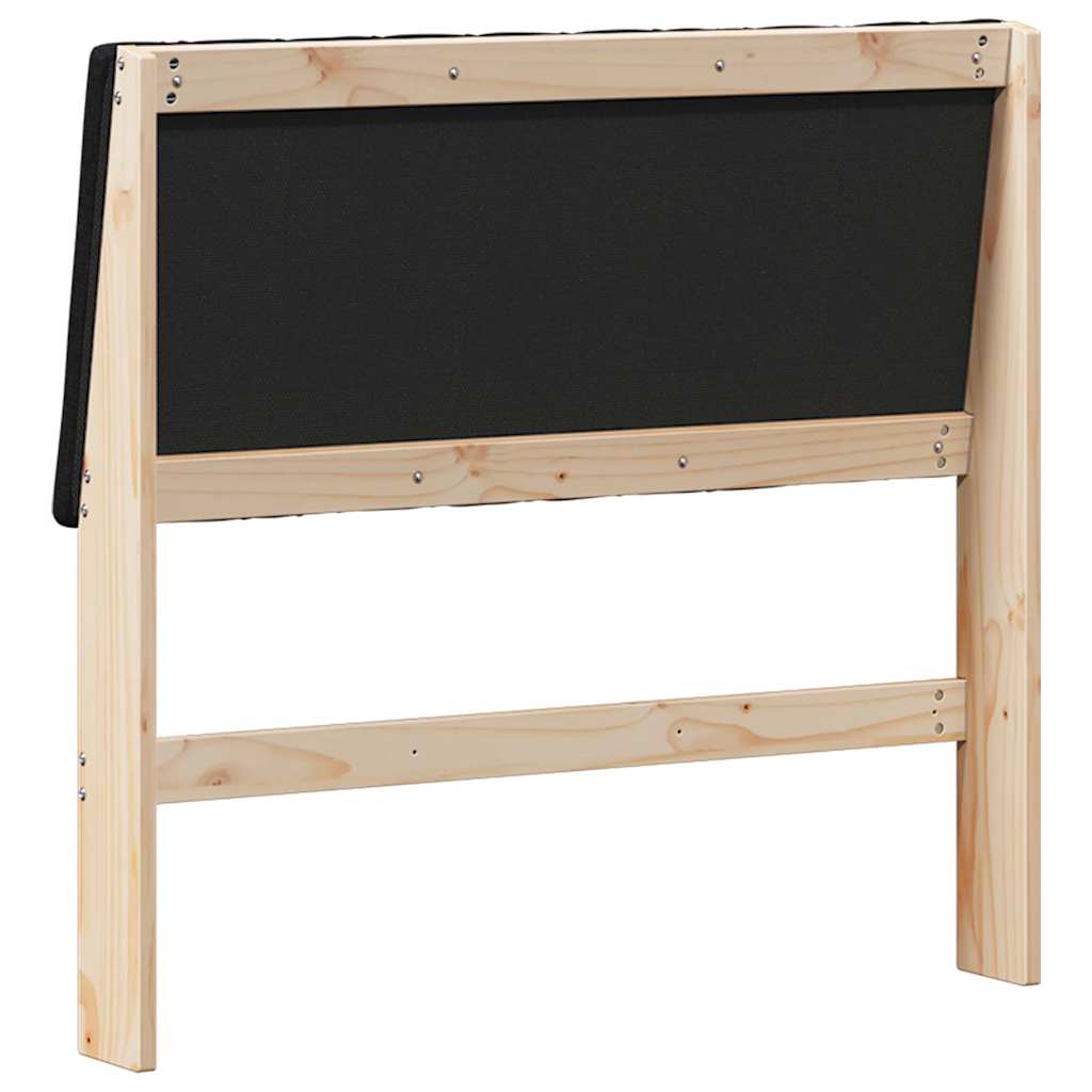 Gepolstertes Kopfteil Schwarz 100 cm Massives Kiefernholz