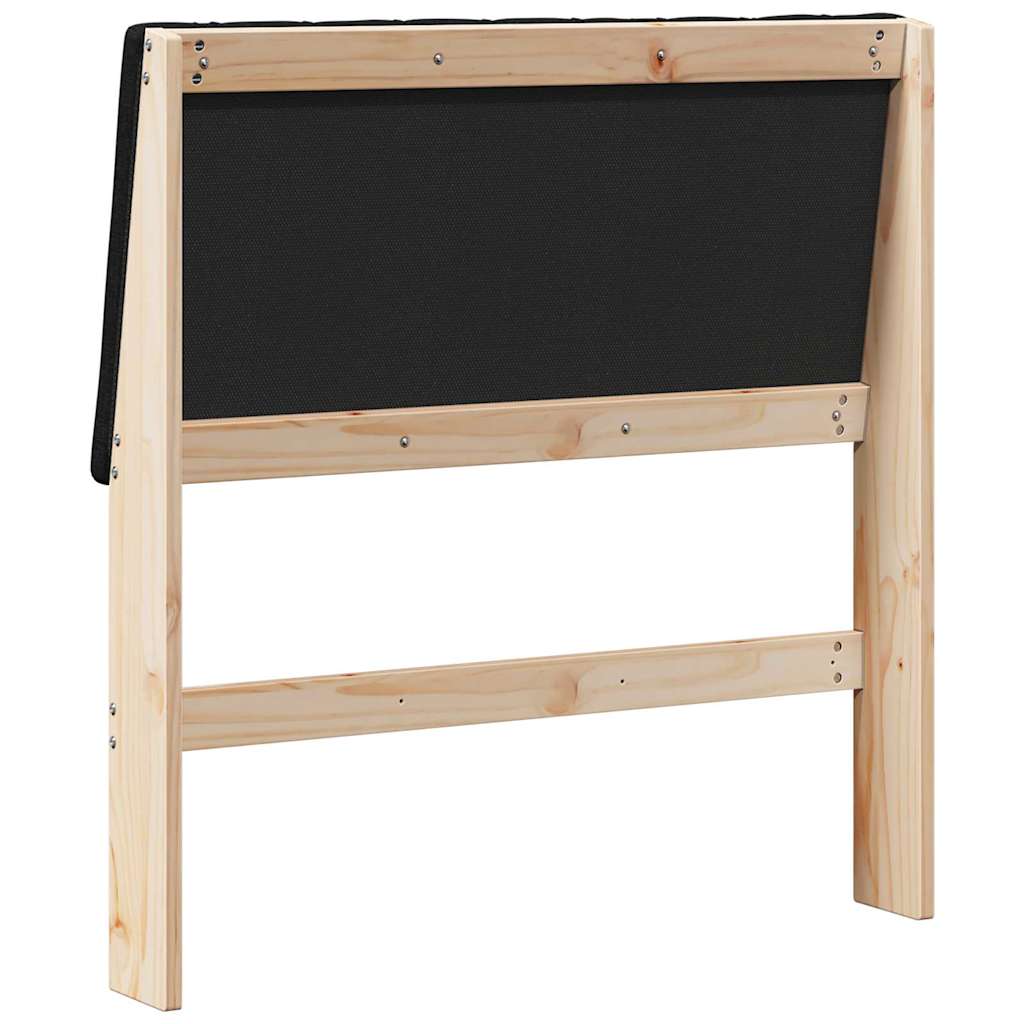Gepolstertes Kopfteil Schwarz 90 cm Massives Kiefernholz