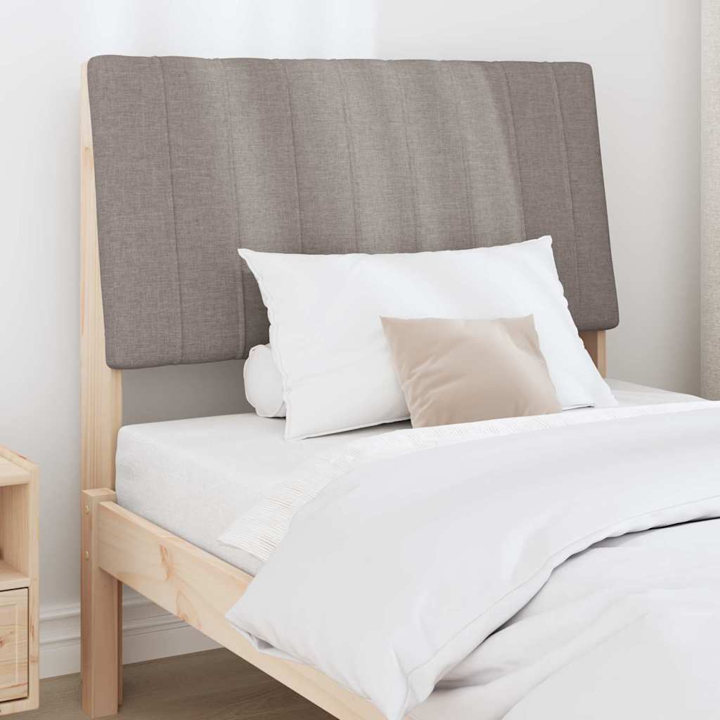 Gepolstertes Kopfteil Taupe 90 cm Massives Kiefernholz