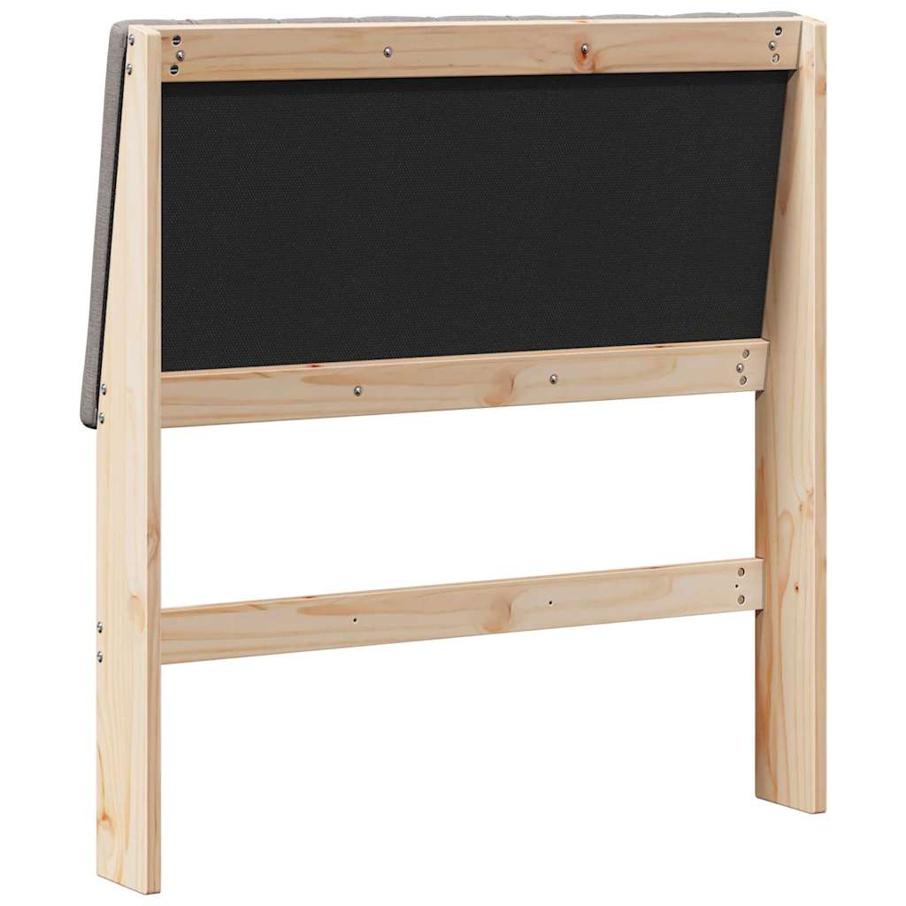 Gepolstertes Kopfteil Taupe 90 cm Massives Kiefernholz