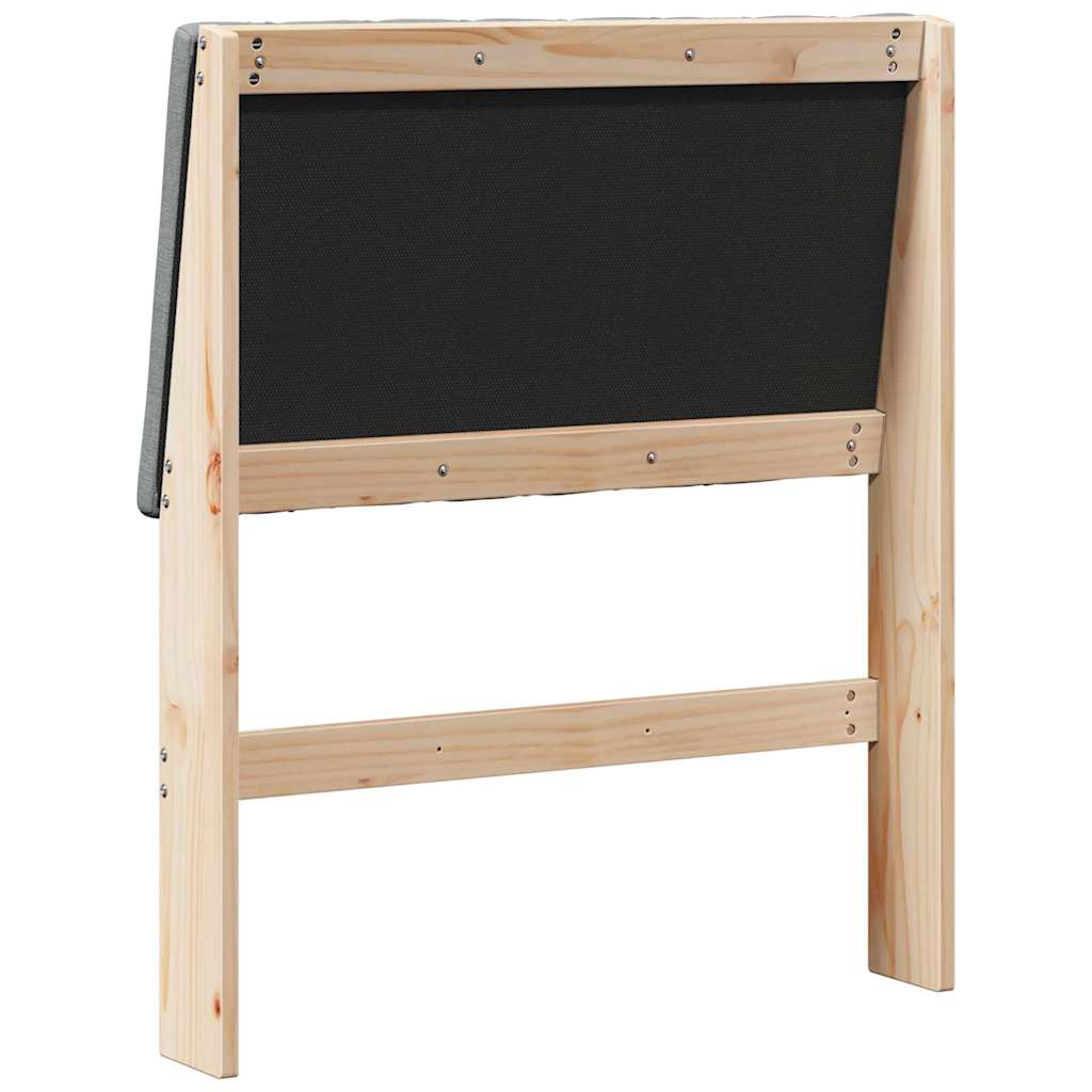 Gepolstertes Kopfteil Dunkelgrau 80 cm Massives Kiefernholz