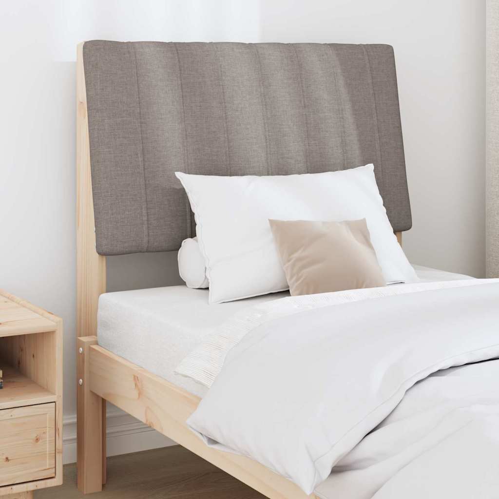 Gepolstertes Kopfteil Taupe 80 cm Massives Kiefernholz