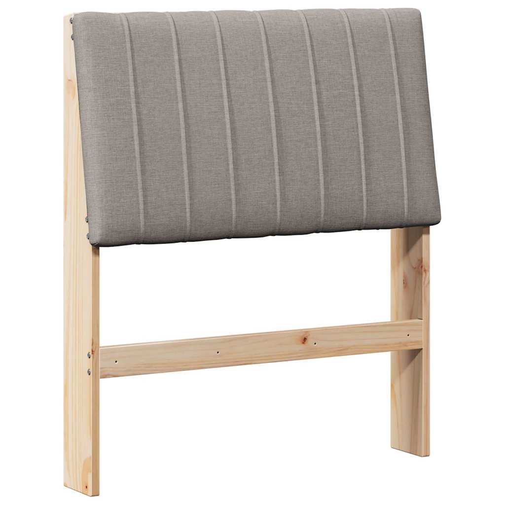 Gepolstertes Kopfteil Taupe 80 cm Massives Kiefernholz