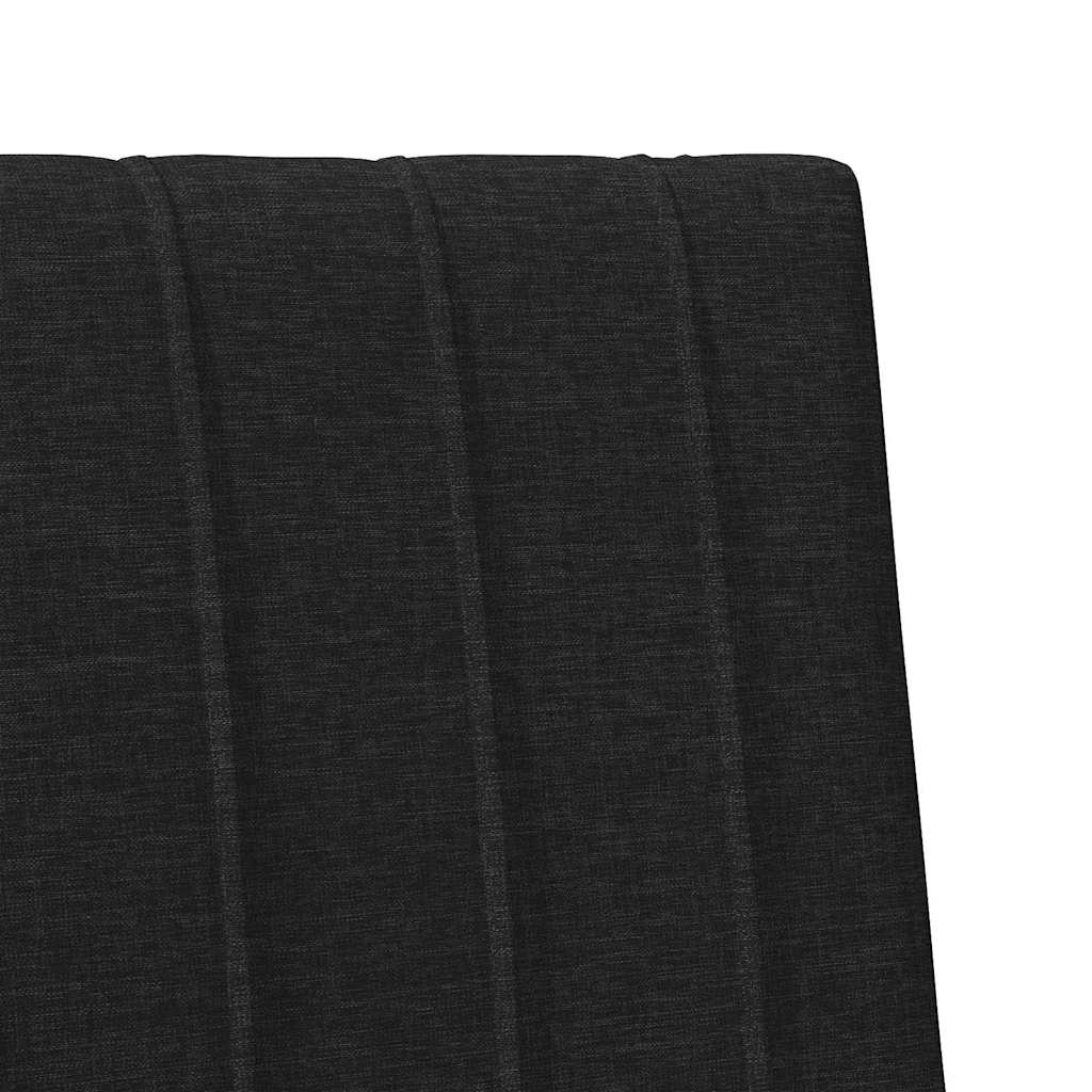 Gepolstertes Kopfteil Schwarz 75 cm Massives Kiefernholz