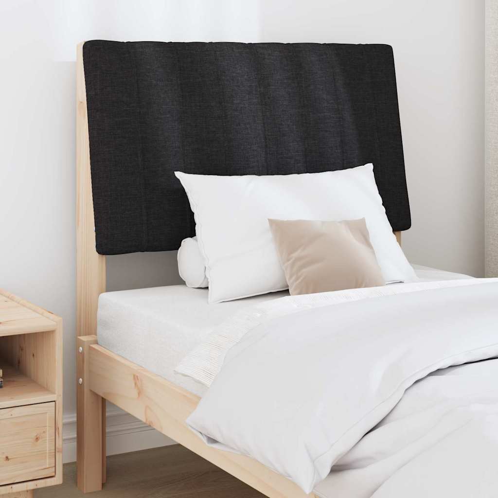 Gepolstertes Kopfteil Schwarz 75 cm Massives Kiefernholz