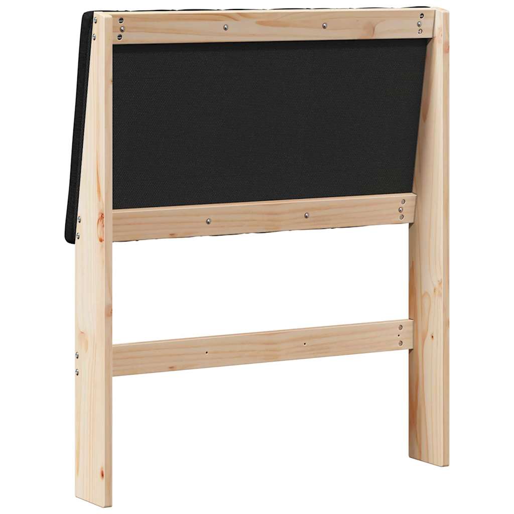 Gepolstertes Kopfteil Schwarz 75 cm Massives Kiefernholz