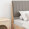 Gepolstertes Kopfteil Taupe 75 cm Massives Kiefernholz