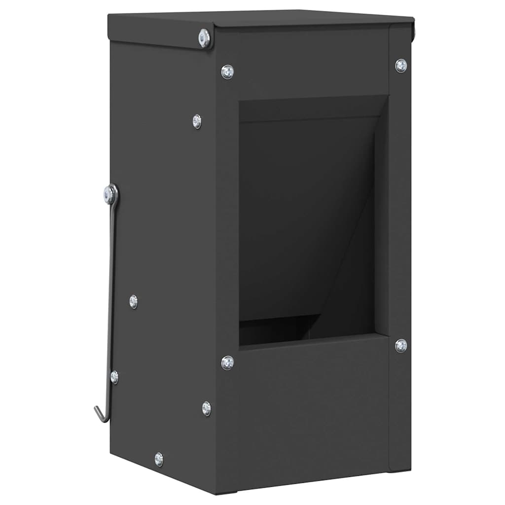 Kaninchenfütterer Schwarz 12,5 x 12,5 x 25 cm
