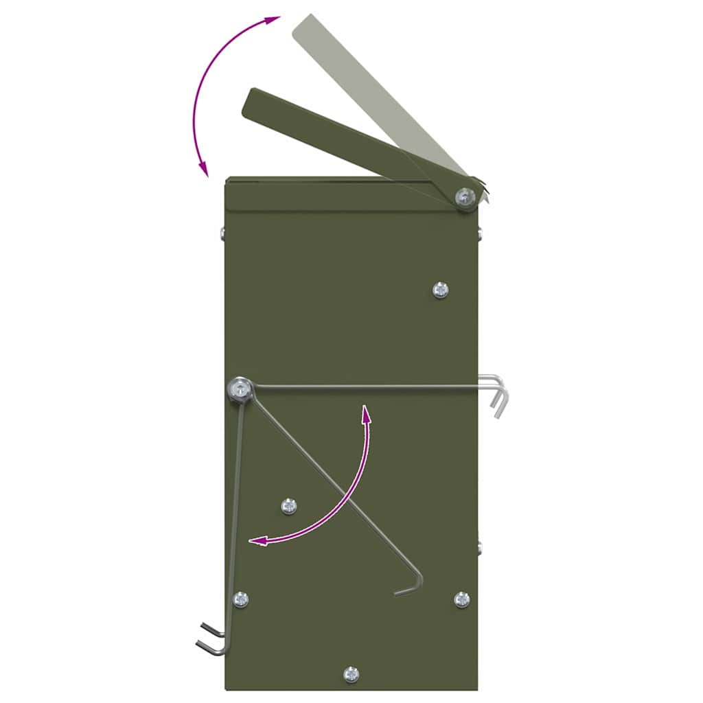 Kaninchenfütterer Olive Grün 12,5 x 12,5 x 25 cm