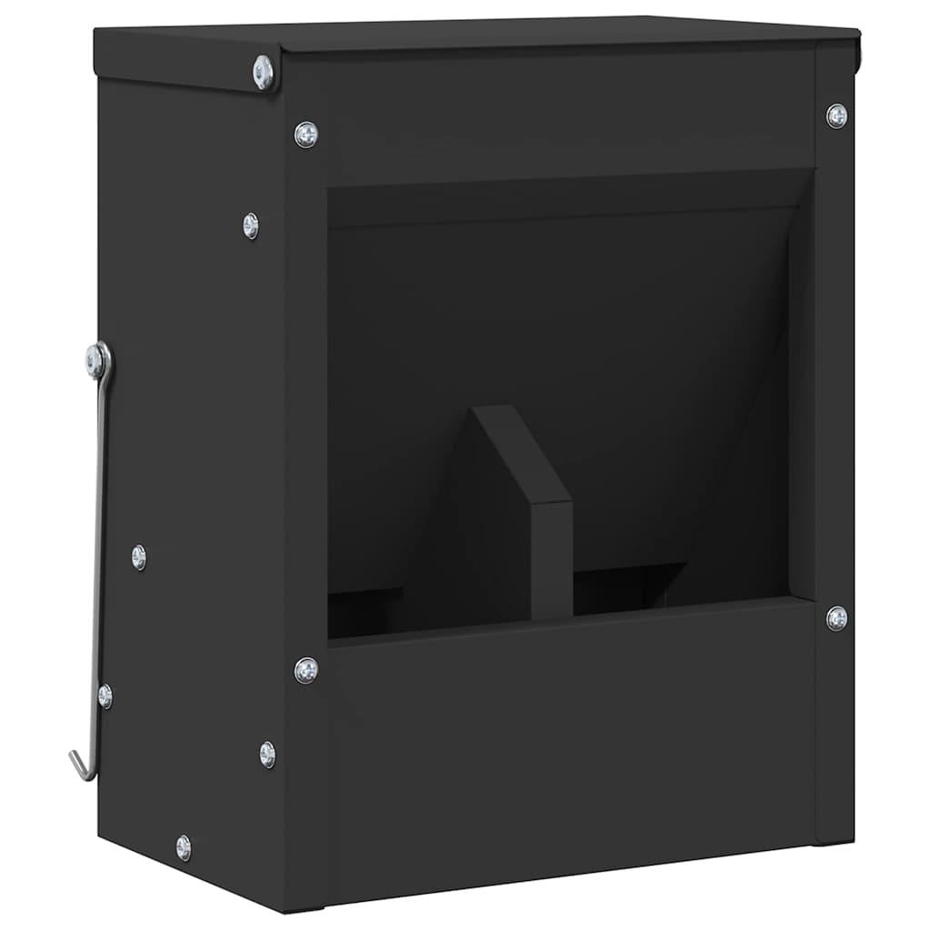 Kaninchenfütterer Schwarz 20 x 12,5 x 25 cm Kaltgewalzter Stahl
