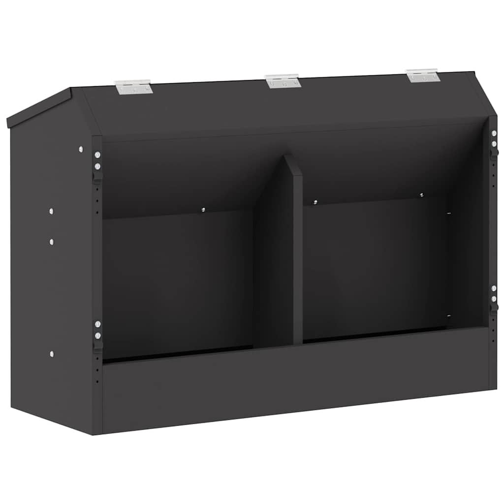 Kaninchenfütterer Schwarz 64,5 x 25,5 x 45,5 cm