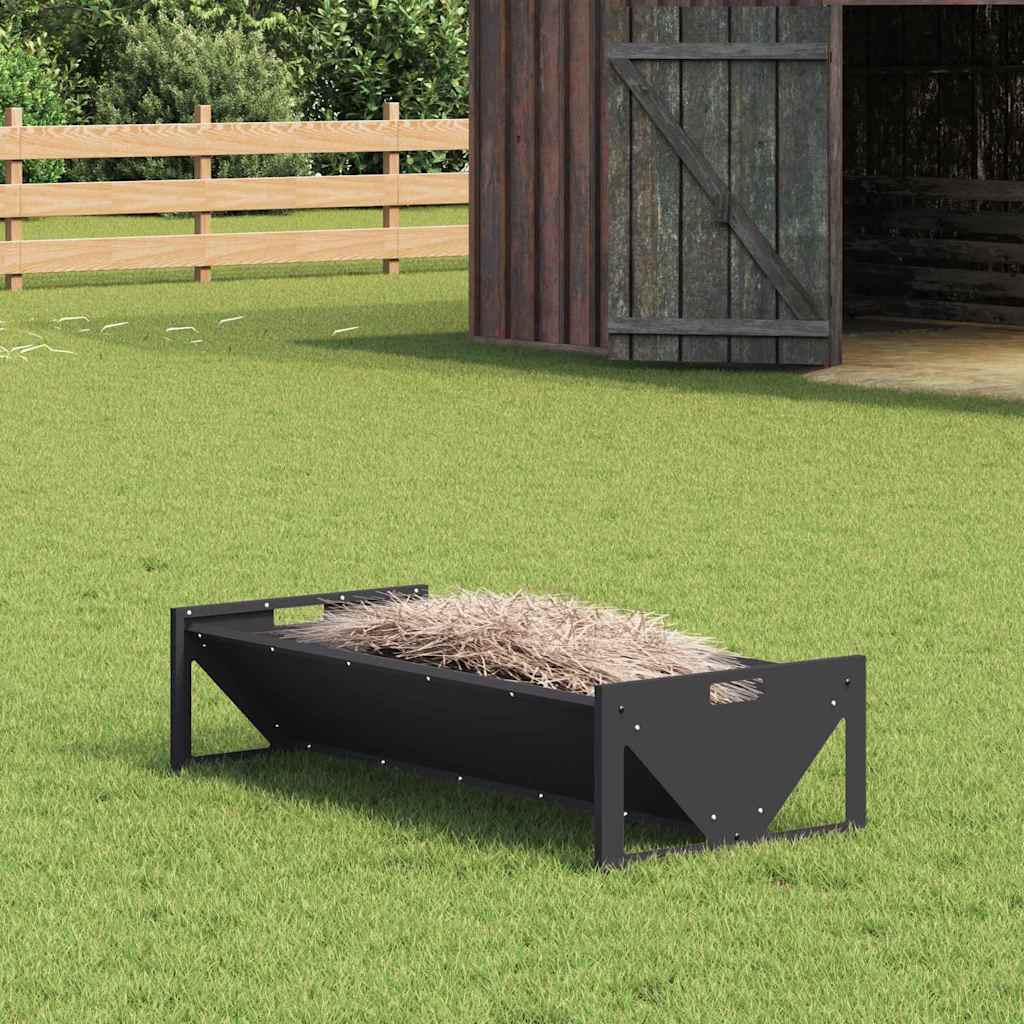 Futtertröge für Nutztiere Schwarz 108 x 50 x 28 cm