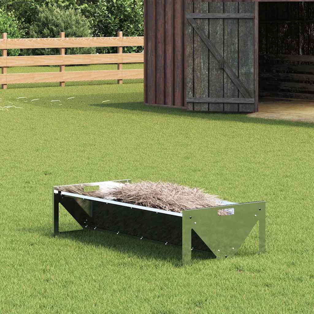 Futtertröge für Nutztiere Silber 108 x 50 x 28 cm