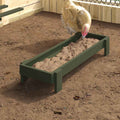 Hühnerfütterungsrinne Olive Grün 80 x 28 x 13,5 cm