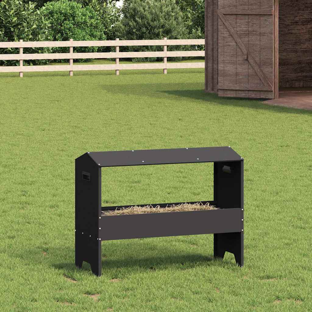 Futtertröge für Nutztiere Schwarz 79 x 35 x 62 cm
