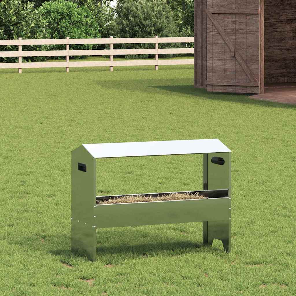 Futtertröge für Nutztiere Silber 79 x 35 x 62 cm