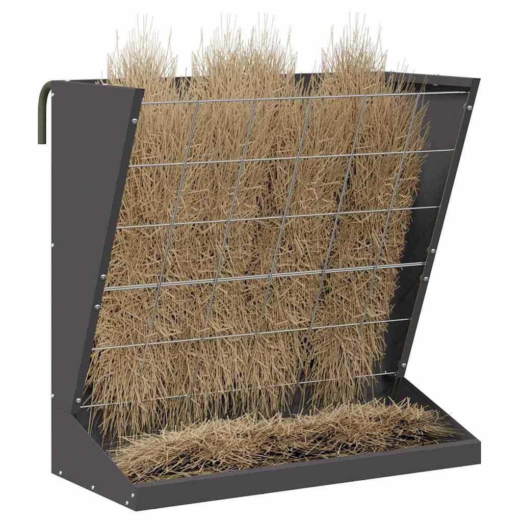 Heu Futterspender Schwarz 71 x 33 x 70 cm Kaltgewalzter Stahl