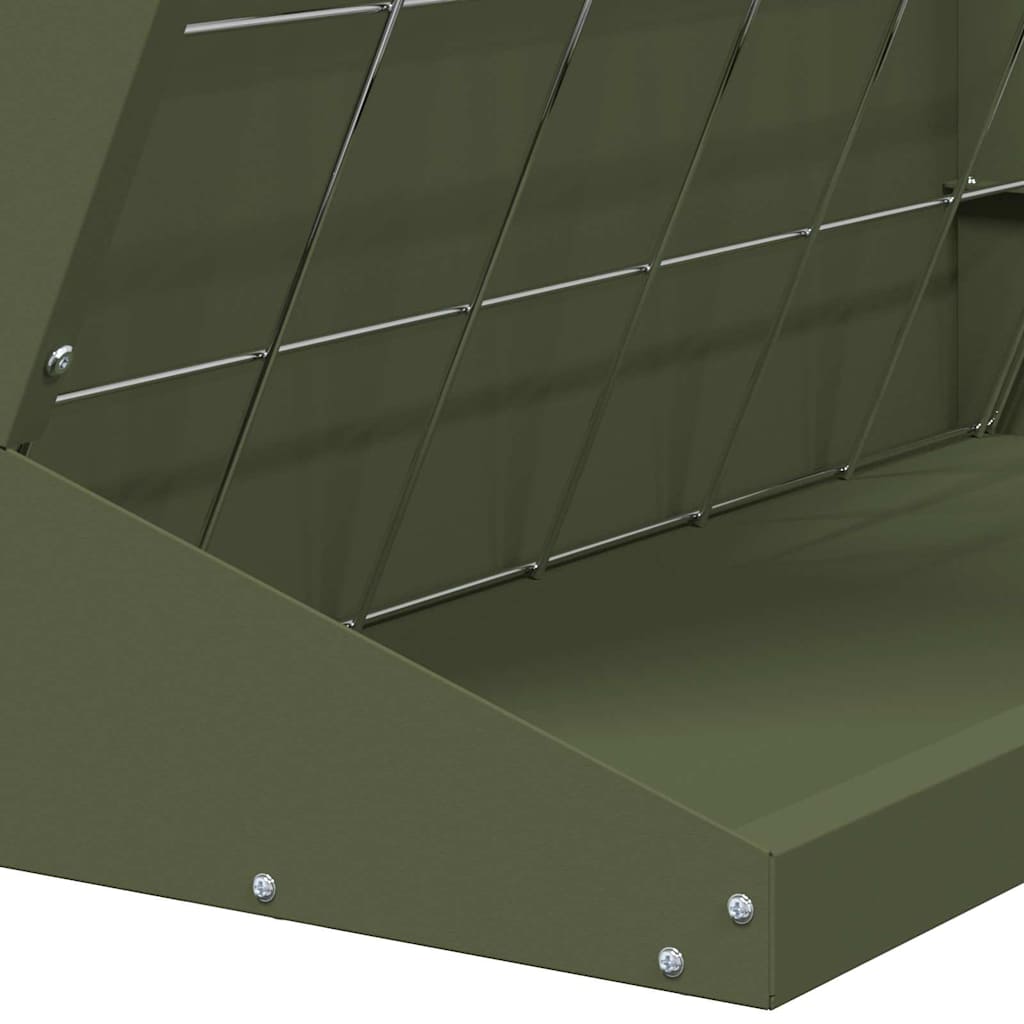 Heu Futterspender Olive Grün 71 x 33 x 70 cm