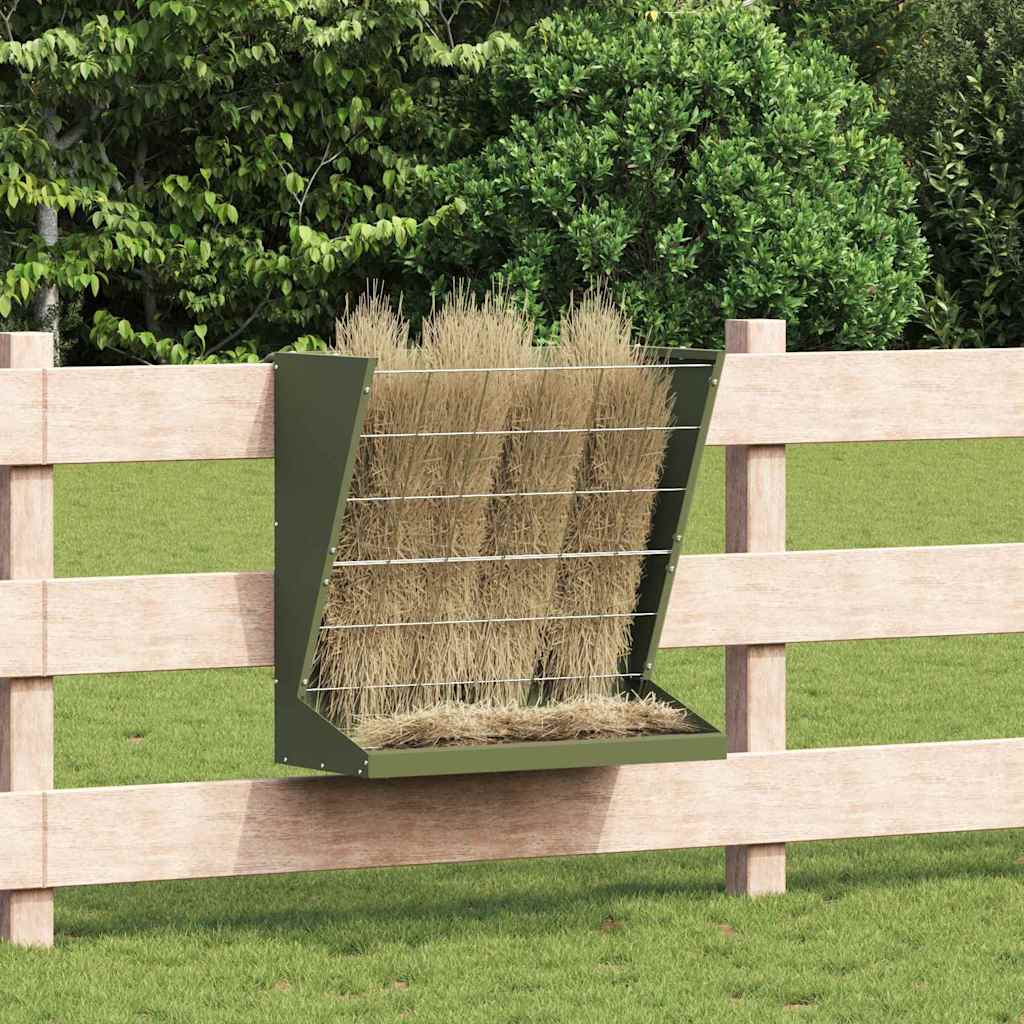 Heu Futterspender Olive Grün 71 x 33 x 70 cm
