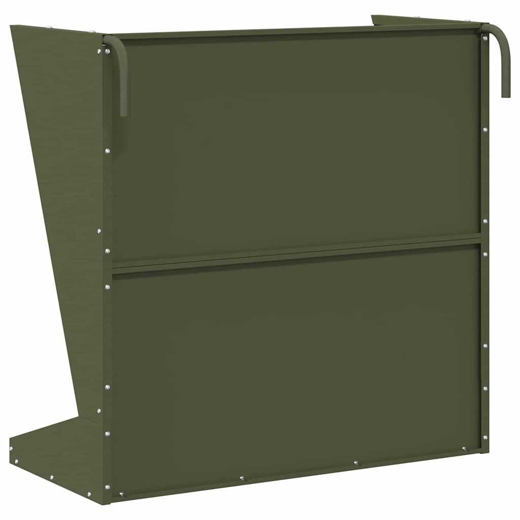 Heu Futterspender Olive Grün 71 x 33 x 70 cm