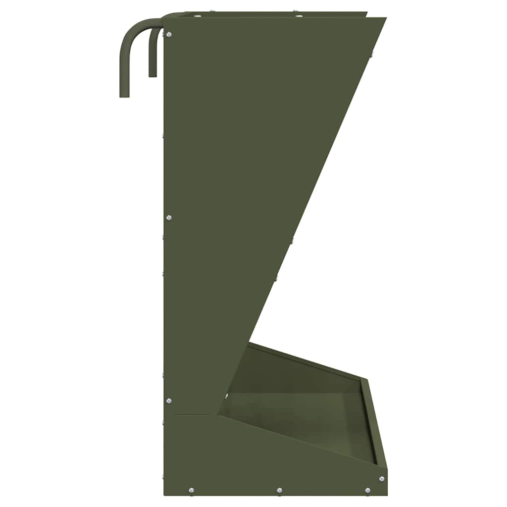 Heu Futterspender Olive Grün 71 x 33 x 70 cm