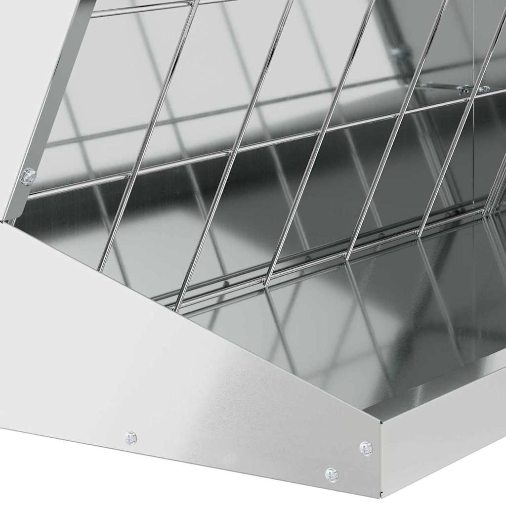Heu Futterspender Silber 71 x 33 x 70 cm Verzinkter Stahl