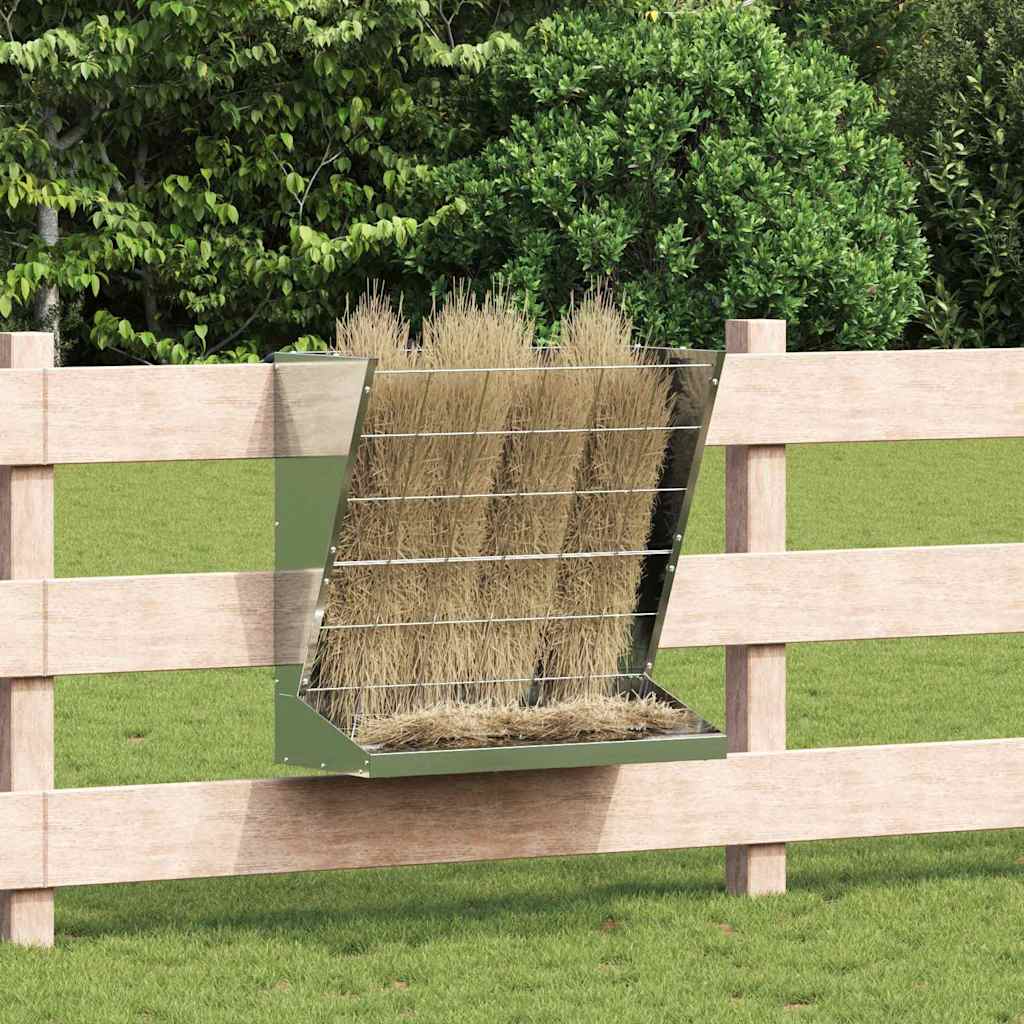 Heu Futterspender Silber 71 x 33 x 70 cm Verzinkter Stahl
