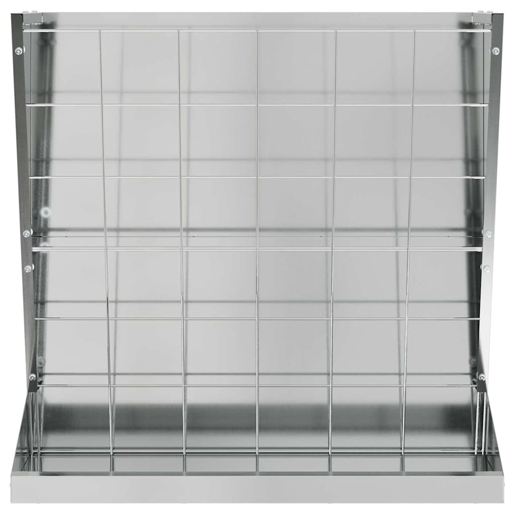 Heu Futterspender Silber 71 x 33 x 70 cm Verzinkter Stahl