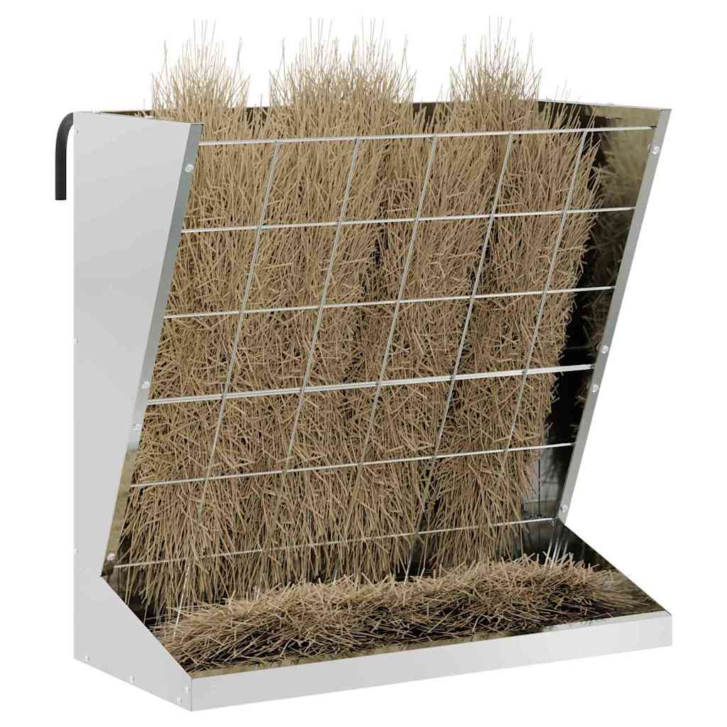 Heu Futterspender Silber 71 x 33 x 70 cm Verzinkter Stahl
