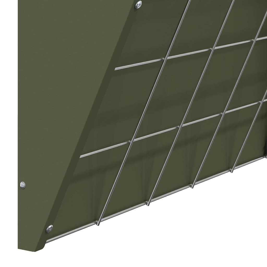 Hängender Heufutterspender Olive Grün 61 x 33 x 66 cm