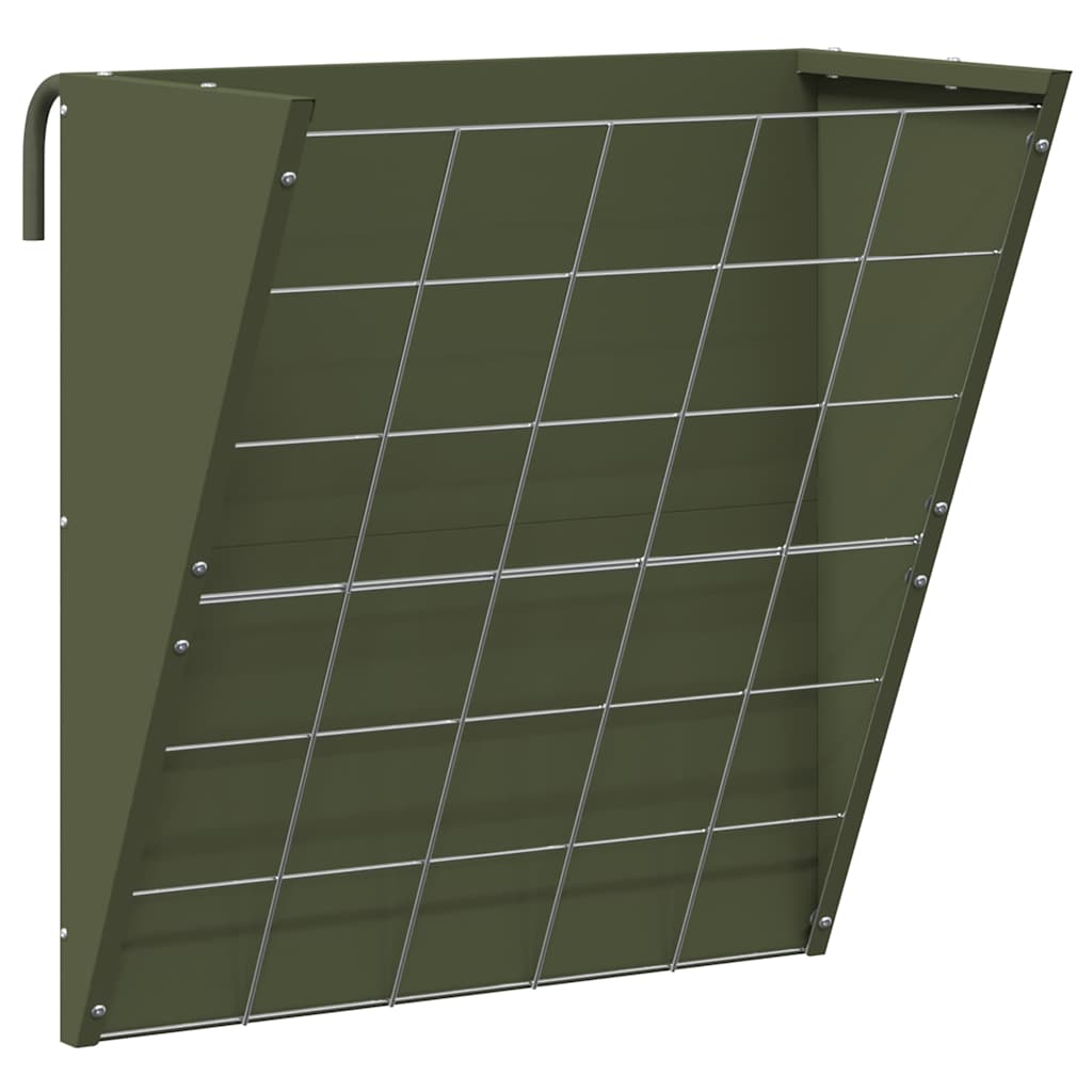 Hängender Heufutterspender Olive Grün 61 x 33 x 66 cm