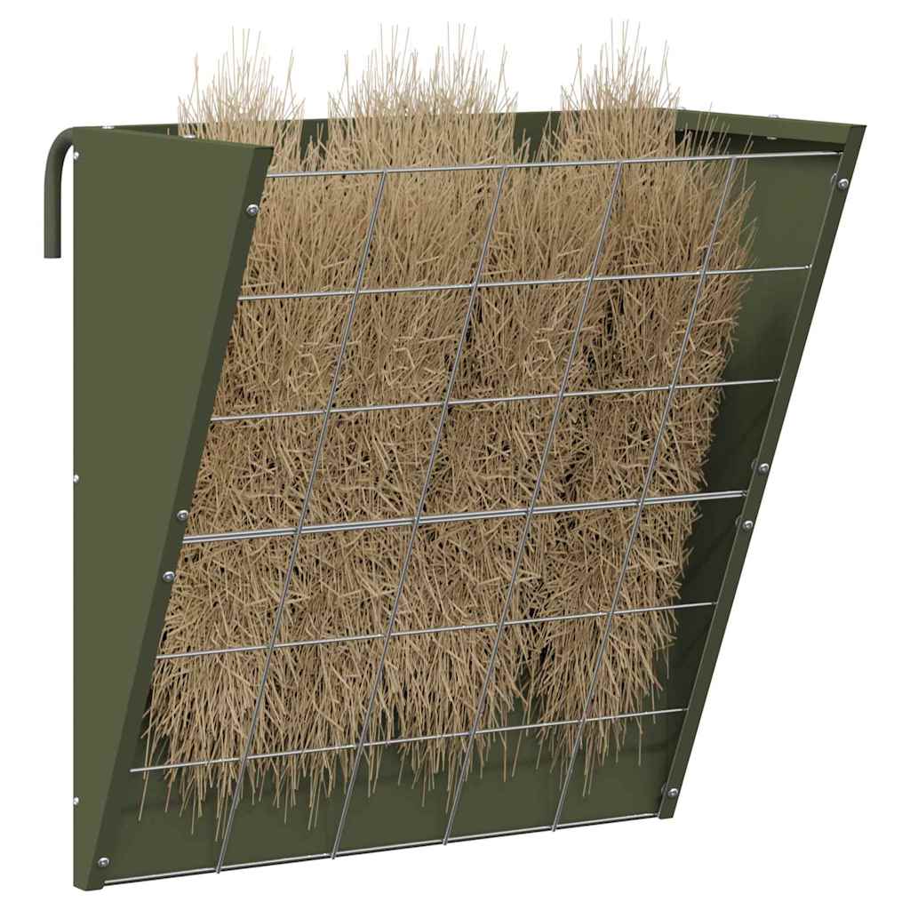 Hängender Heufutterspender Olive Grün 61 x 33 x 66 cm