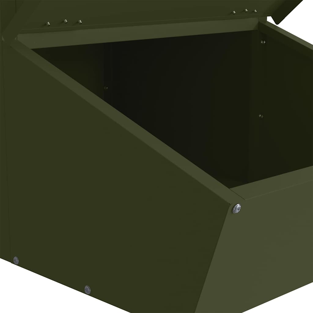 Schweinfutterspender Olive Grün 55 x 38 x 76 cm