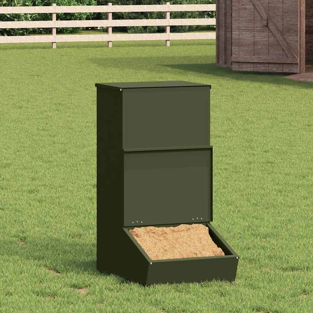 Schweinfutterspender Olive Grün 55 x 38 x 76 cm