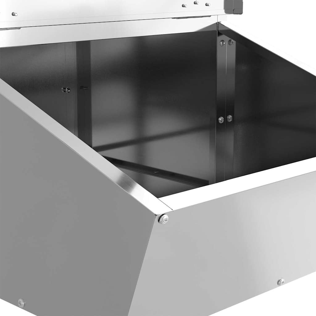 Schweinfutterspender Silber 55 x 38 x 76 cm Verzinkter Stahl