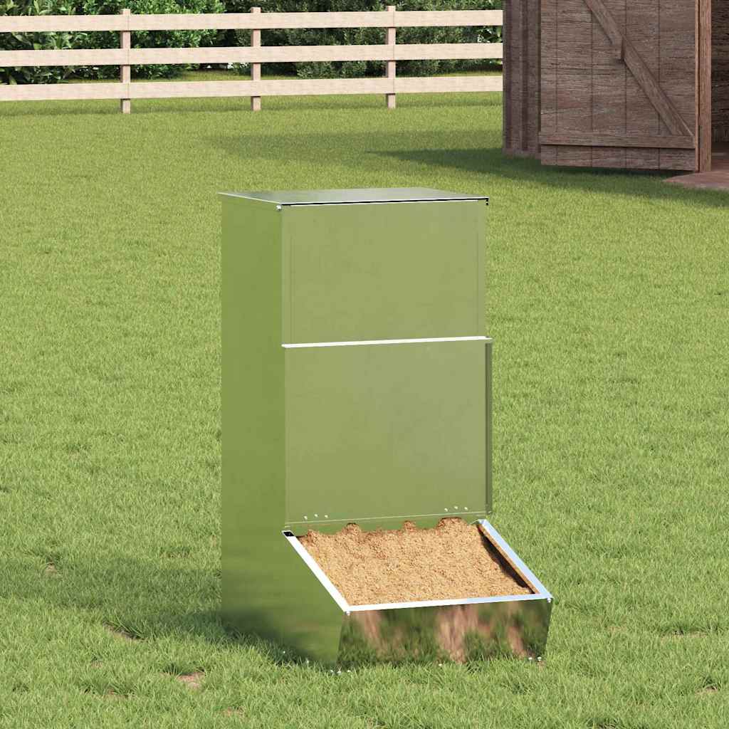 Schweinfutterspender Silber 55 x 38 x 76 cm Verzinkter Stahl