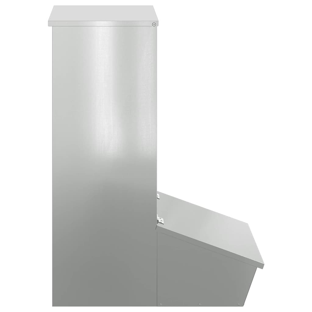 Schweinfutterspender Silber 55 x 38 x 76 cm Verzinkter Stahl