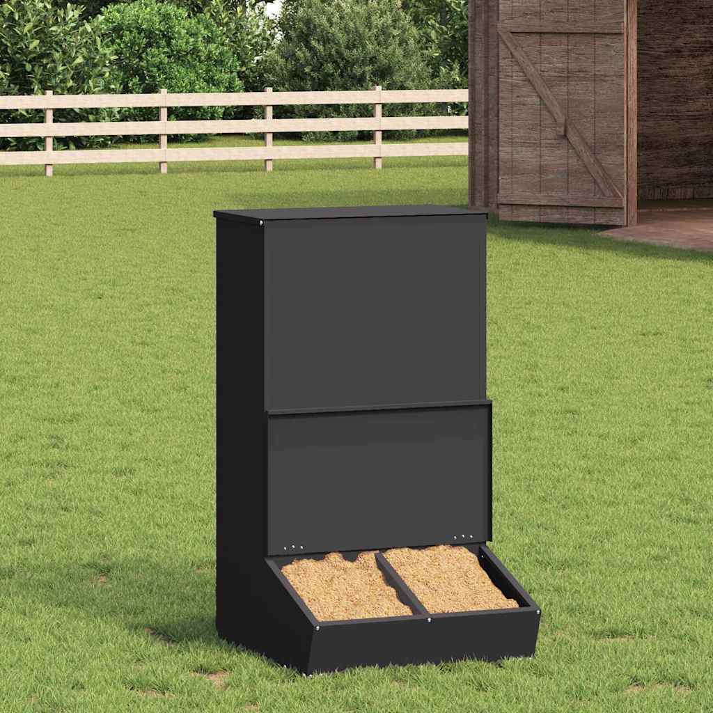 Schweinfutterspender Schwarz 55 x 51 x 91,5 cm