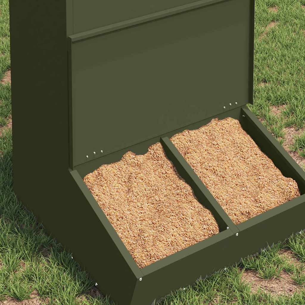 Schweinfutterspender Olive Grün 55 x 51 x 91,5 cm
