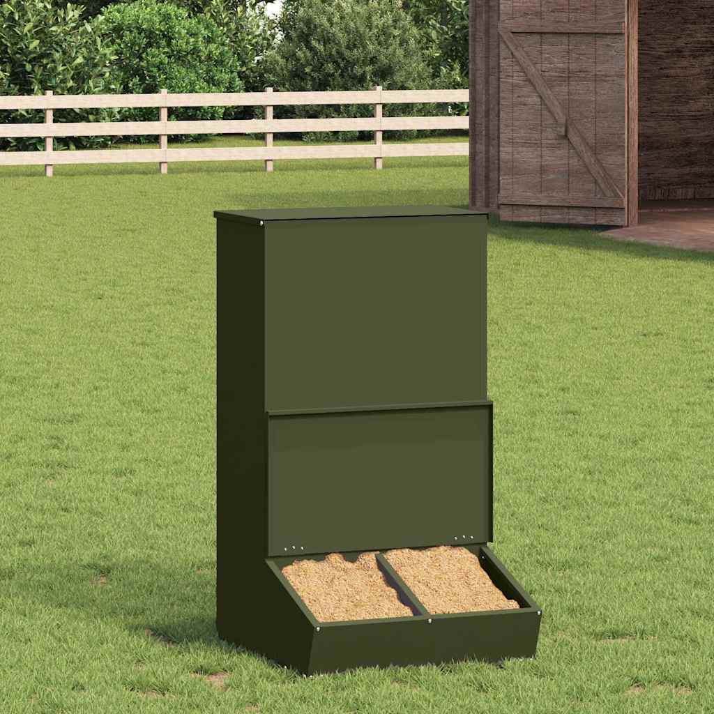 Schweinfutterspender Olive Grün 55 x 51 x 91,5 cm