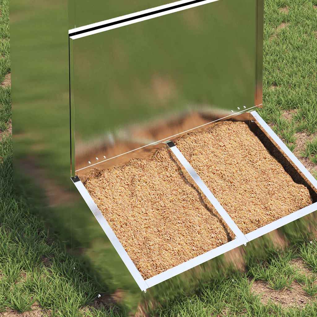 Schweinfutterspender Silber 55 x 51 x 91,5 cm Verzinkter Stahl