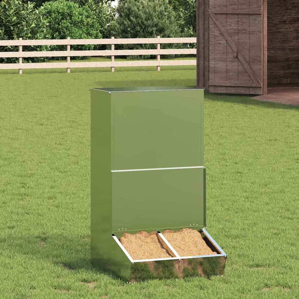 Schweinfutterspender Silber 55 x 51 x 91,5 cm Verzinkter Stahl