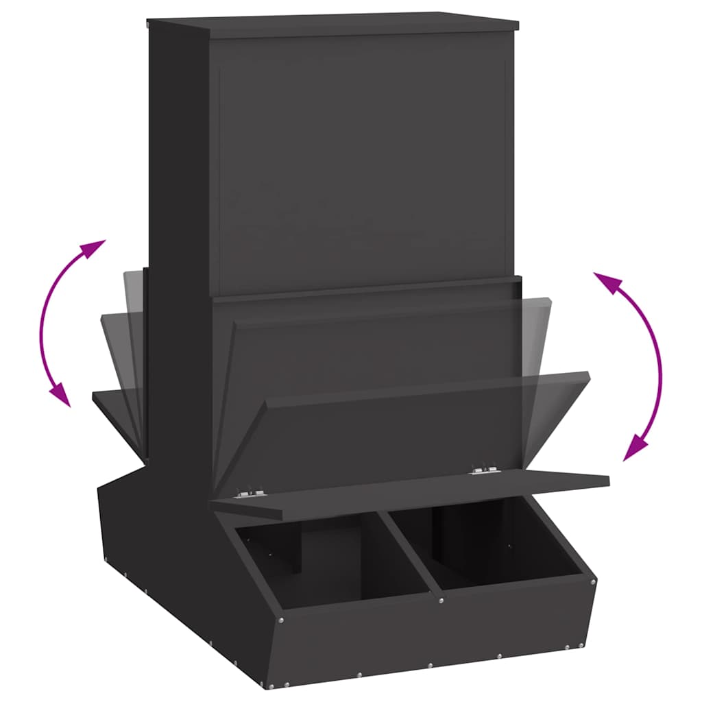 Schweinfutterspender Schwarz 82 x 51 x 91,5 cm