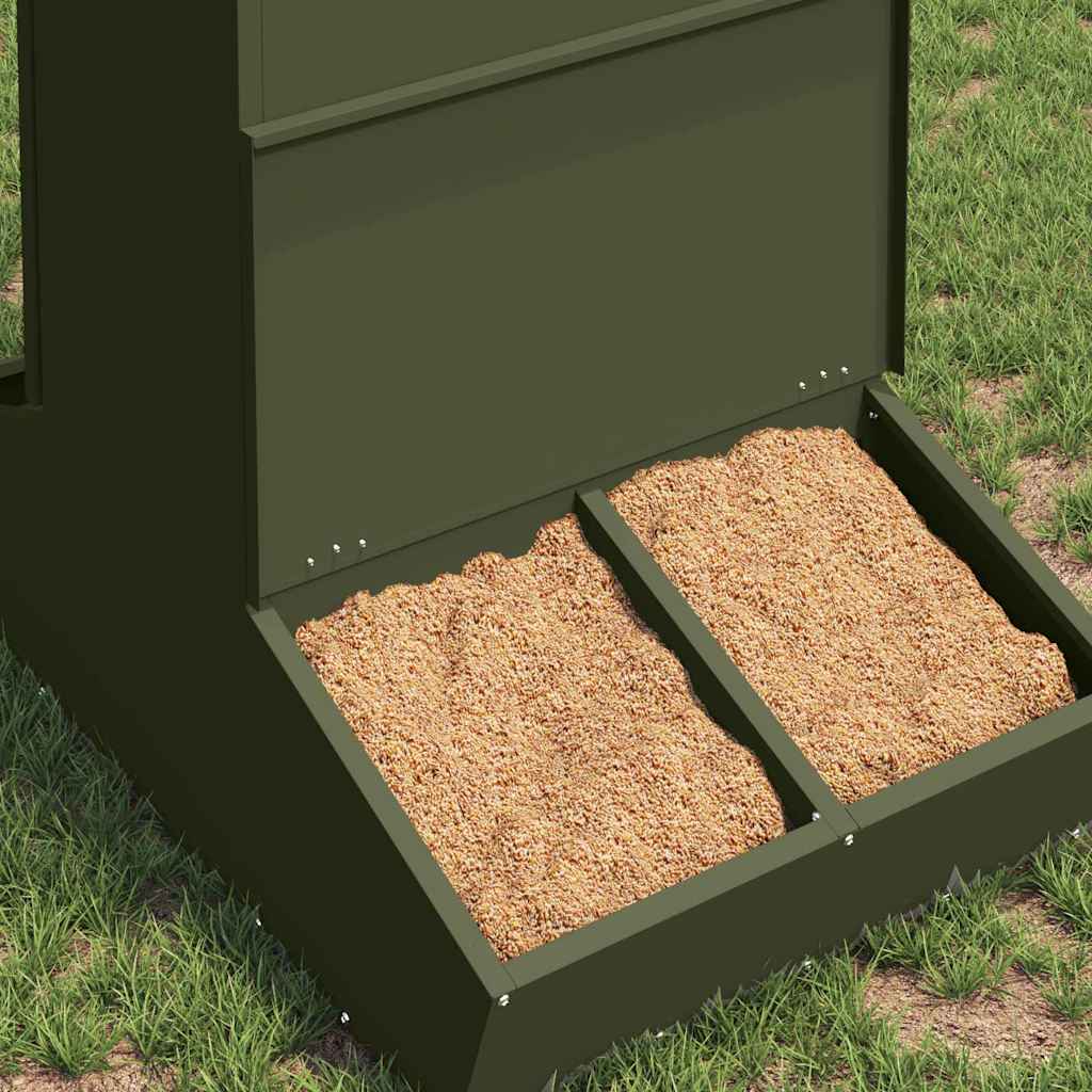 Schweinfutterspender Olive Grün 82 x 51 x 91,5 cm