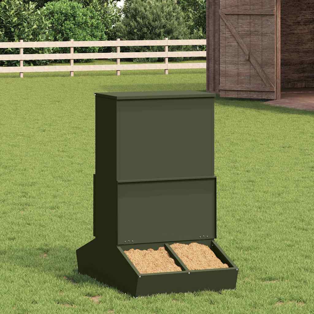 Schweinfutterspender Olive Grün 82 x 51 x 91,5 cm