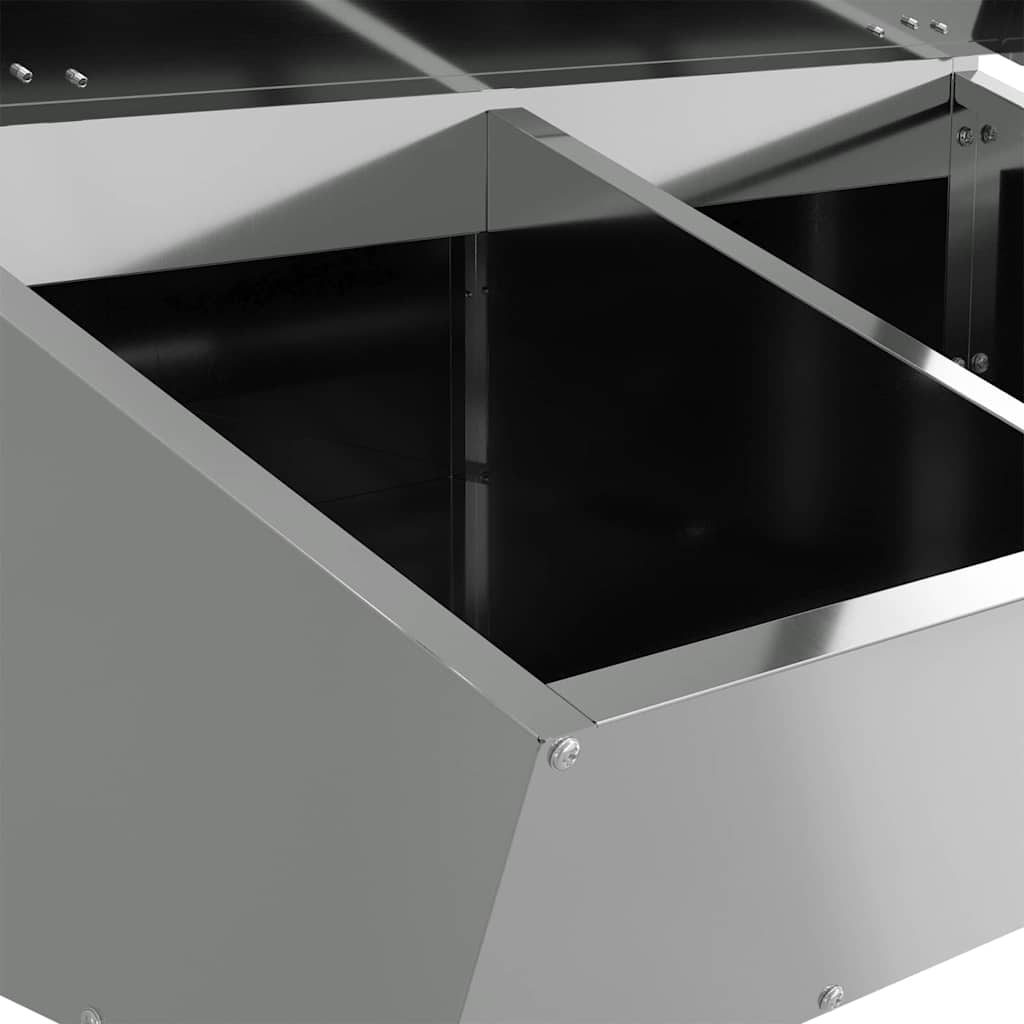 Schweinfutterspender Silber 82 x 51 x 91,5 cm Verzinkter Stahl