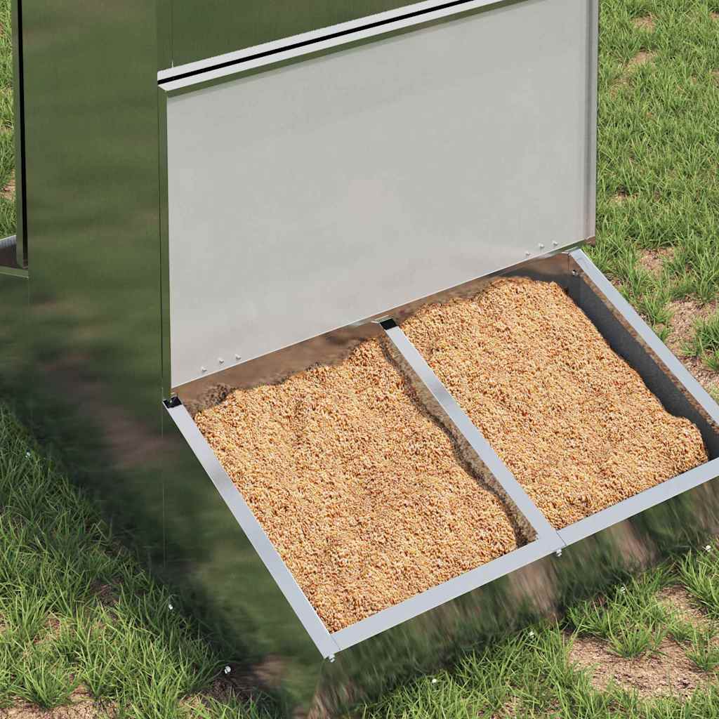Schweinfutterspender Silber 82 x 51 x 91,5 cm Verzinkter Stahl